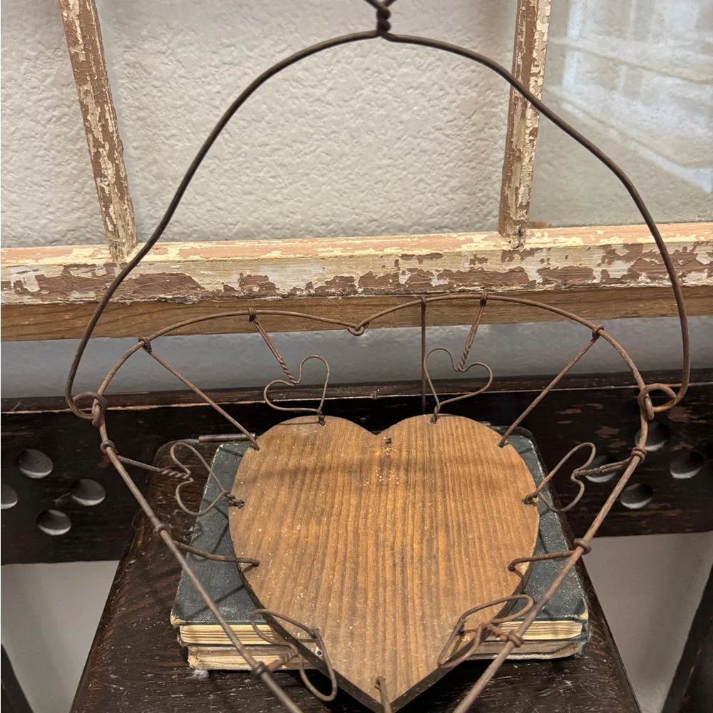 Heart-Shaped Rustic Basket Decor